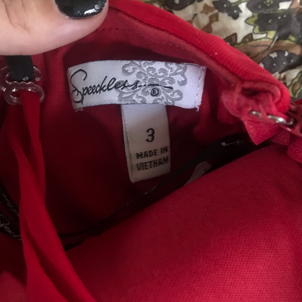 Red Dress With Rhinestones - Picture 7 of 7